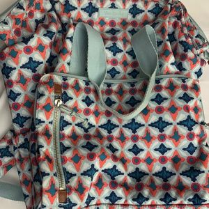 Vera Bradley Water Geo frame backpack